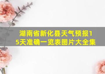 湖南省新化县天气预报15天准确一览表图片大全集