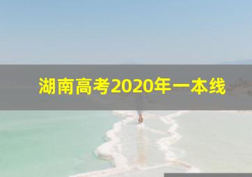 湖南高考2020年一本线