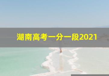 湖南高考一分一段2021