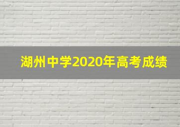 湖州中学2020年高考成绩