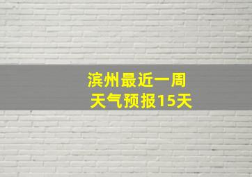 滨州最近一周天气预报15天