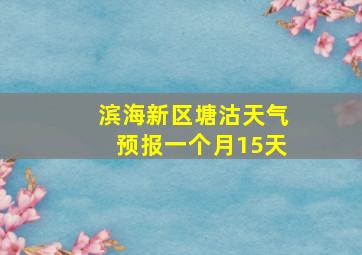 滨海新区塘沽天气预报一个月15天