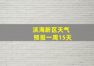 滨海新区天气预报一周15天