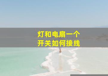 灯和电扇一个开关如何接线