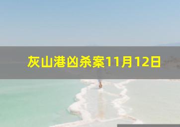 灰山港凶杀案11月12日