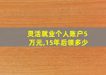 灵活就业个人账户5万元,15年后领多少