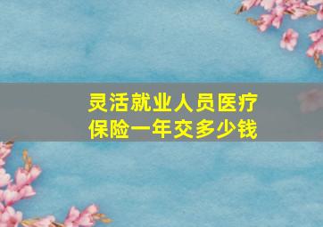 灵活就业人员医疗保险一年交多少钱