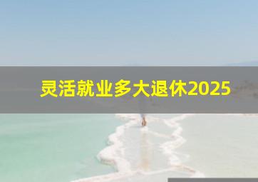 灵活就业多大退休2025