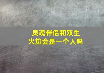 灵魂伴侣和双生火焰会是一个人吗