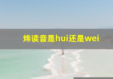 炜读音是hui还是wei