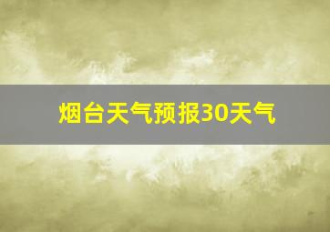 烟台天气预报30天气