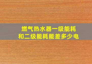 燃气热水器一级能耗和二级能耗能差多少电