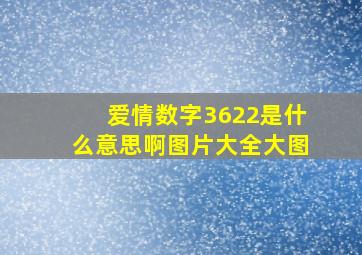 爱情数字3622是什么意思啊图片大全大图