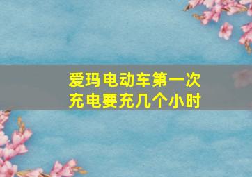 爱玛电动车第一次充电要充几个小时