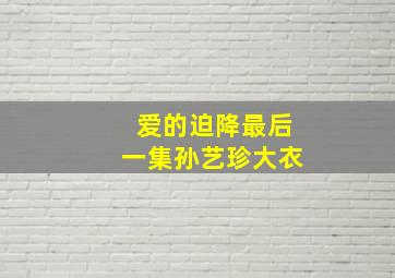 爱的迫降最后一集孙艺珍大衣