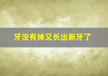 牙没有掉又长出新牙了