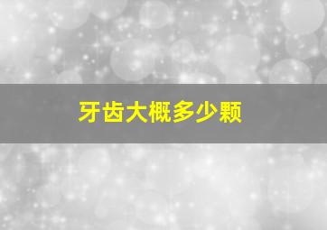 牙齿大概多少颗