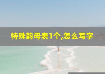 特殊韵母表1个,怎么写字