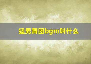 猛男舞团bgm叫什么