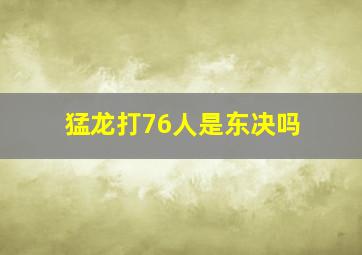 猛龙打76人是东决吗