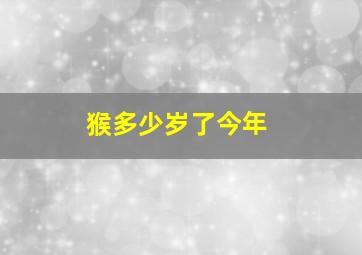 猴多少岁了今年