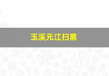 玉溪元江扫黑