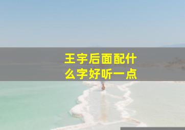 王宇后面配什么字好听一点