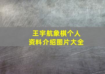 王宇航象棋个人资料介绍图片大全