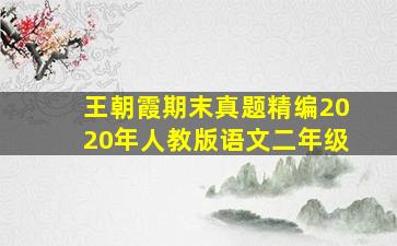 王朝霞期末真题精编2020年人教版语文二年级