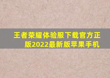 王者荣耀体验服下载官方正版2022最新版苹果手机