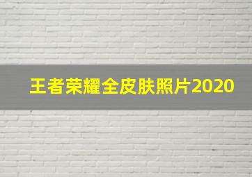 王者荣耀全皮肤照片2020