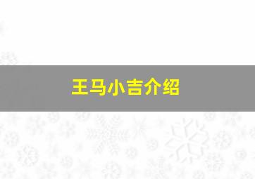 王马小吉介绍