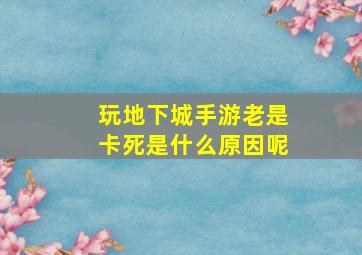 玩地下城手游老是卡死是什么原因呢