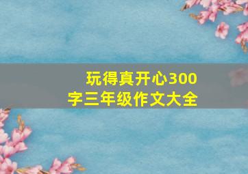 玩得真开心300字三年级作文大全