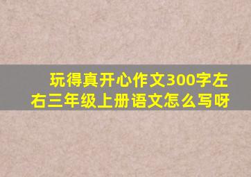 玩得真开心作文300字左右三年级上册语文怎么写呀