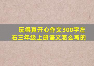 玩得真开心作文300字左右三年级上册语文怎么写的