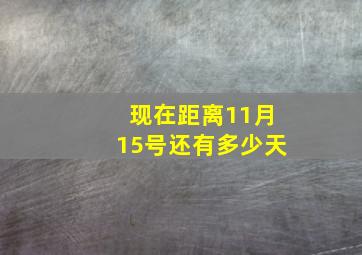 现在距离11月15号还有多少天