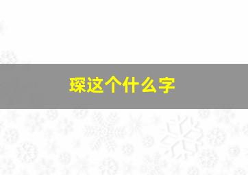 琛这个什么字