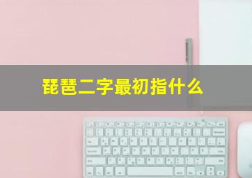 琵琶二字最初指什么