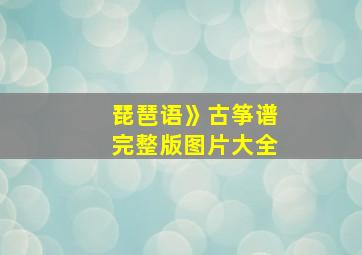 琵琶语》古筝谱完整版图片大全