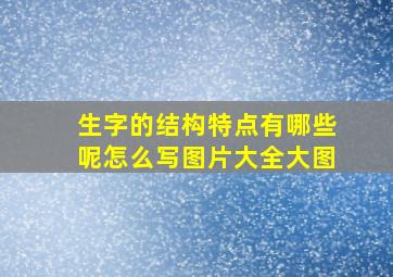 生字的结构特点有哪些呢怎么写图片大全大图