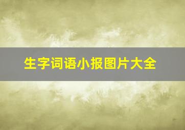 生字词语小报图片大全