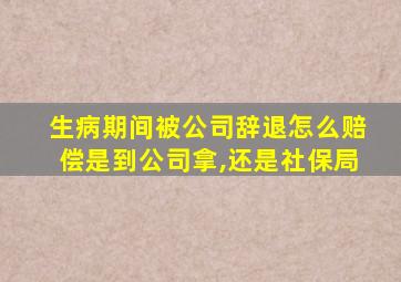 生病期间被公司辞退怎么赔偿是到公司拿,还是社保局