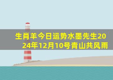 生肖羊今日运势水墨先生2024年12月10号青山共风雨