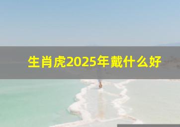 生肖虎2025年戴什么好