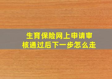 生育保险网上申请审核通过后下一步怎么走