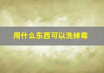 用什么东西可以洗掉霉