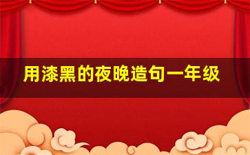 用漆黑的夜晚造句一年级