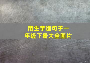 用生字造句子一年级下册大全图片