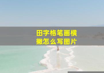 田字格笔画横撇怎么写图片